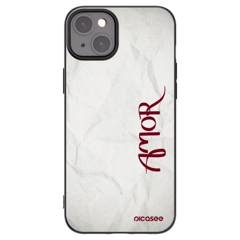 Picasee Apple iPhone 15 Plus Hülle - Schwarzes Silikon - Amor