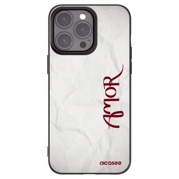 Picasee Apple iPhone 15 Pro Max Hülle - Schwarzes Silikon - Amor