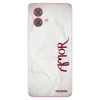 Picasee Motorola Moto G84 5G Hülle - Transparentes Silikon - Amor
