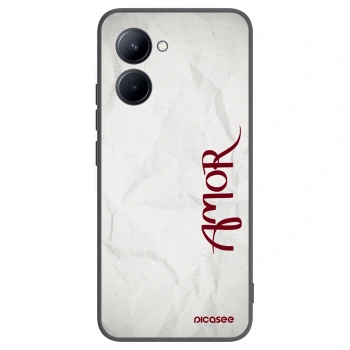 Picasee Realme C33 (2023) Hülle - Schwarzes Silikon - Amor
