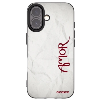 Picasee Apple iPhone 16 Hülle - Schwarzes Silikon - Amor
