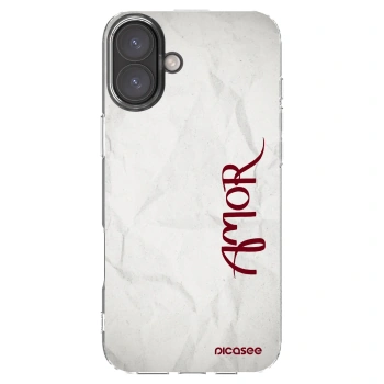 Picasee Apple iPhone 16 Plus Hülle - Transparentes Silikon - Amor