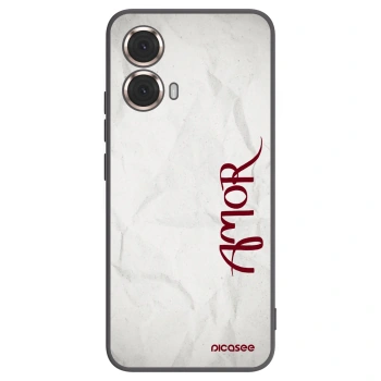 Picasee Motorola Moto G85 Hülle - Schwarzes Silikon - Amor