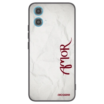 Picasee Motorola Moto G34 5G Hülle - Schwarzes Silikon - Amor