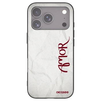Picasee Apple iPhone 17 Pro Hülle - Schwarzes Silikon - Amor