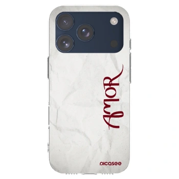 Picasee Apple iPhone 17 Pro Hülle - Transparentes Silikon - Amor