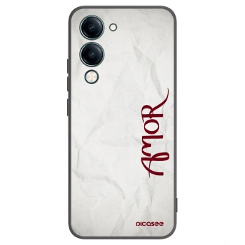 Picasee Vivo Y29s 5G Hülle - Schwarzes Silikon - Amor