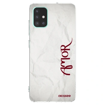 Picasee Samsung Galaxy A51 A515F Hülle - Transparentes Silikon - Amor