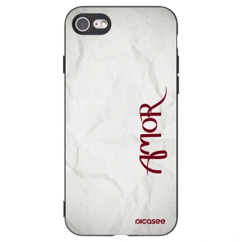 Picasee Apple iPhone SE 2020 Hülle - Schwarzes Silikon - Amor