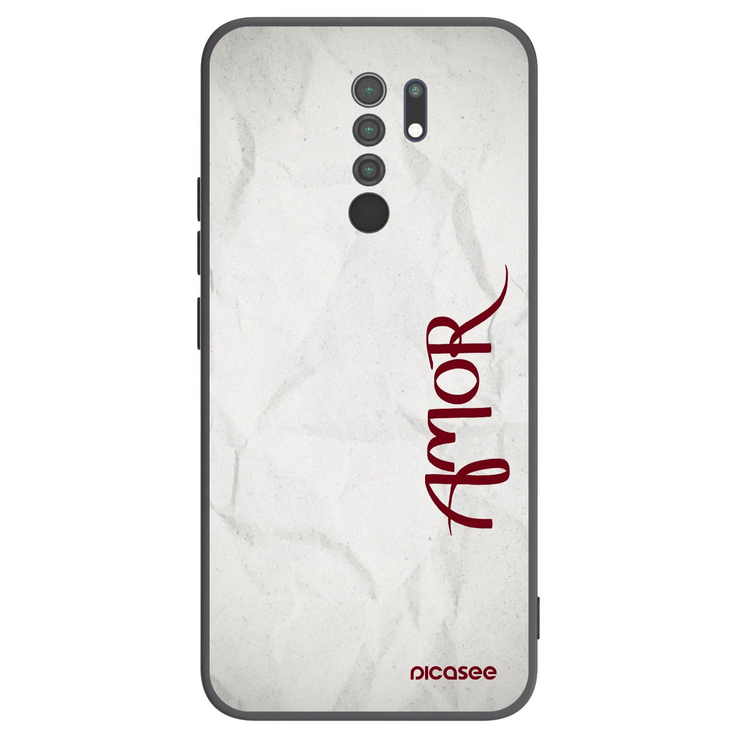 Picasee Xiaomi Redmi 9 Hülle - Schwarzes Silikon - Amor