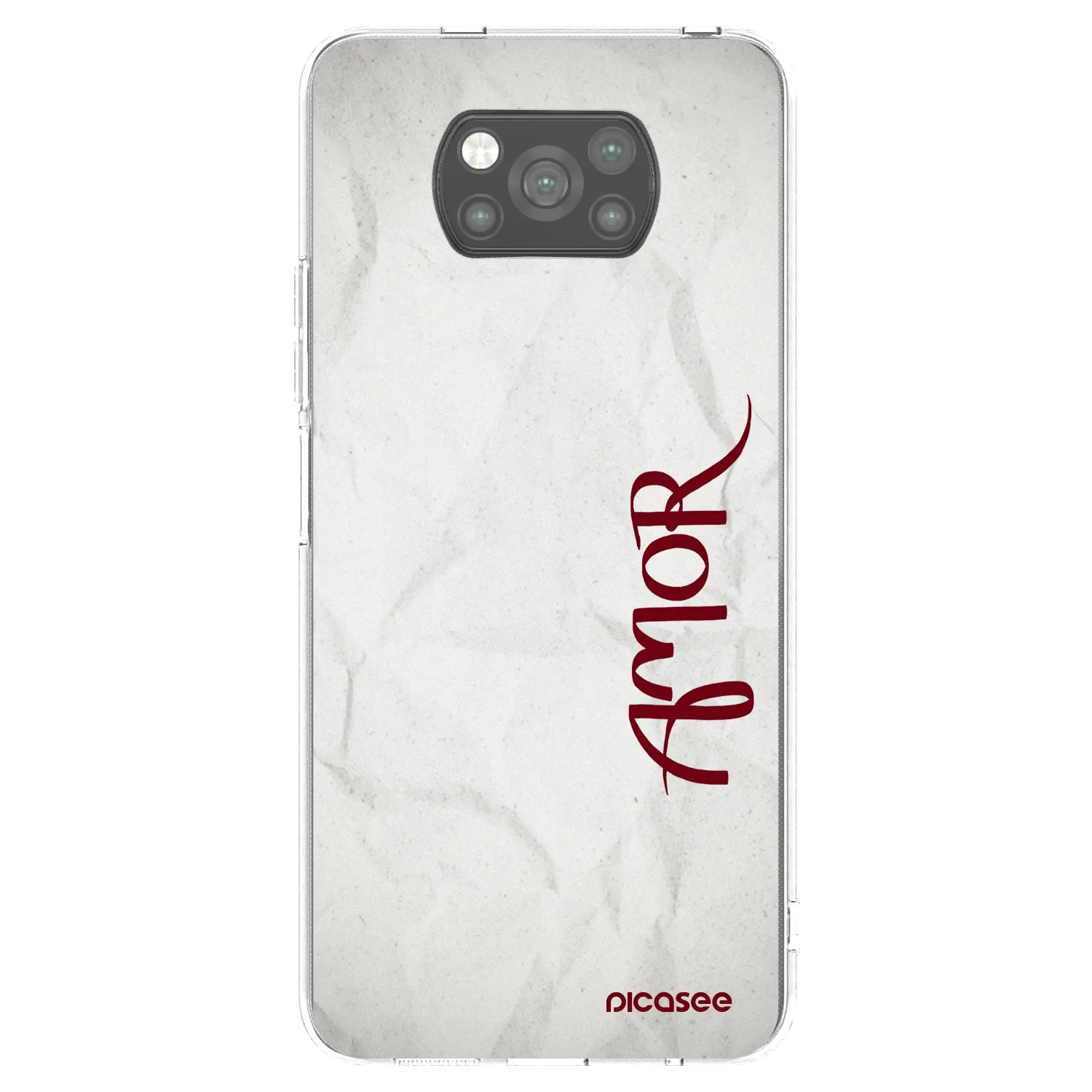 Picasee Xiaomi Poco X3 Hülle - Schwarzes Silikon - Amor
