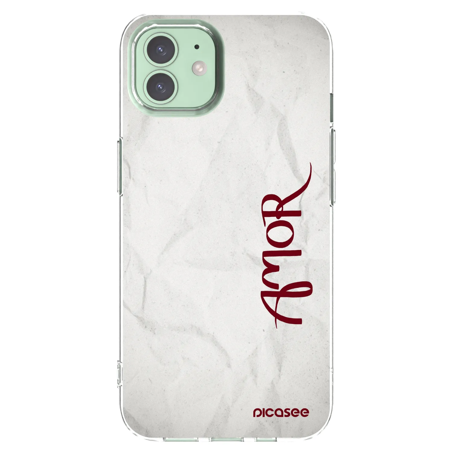 Picasee Apple iPhone 12 Hülle - Transparentes Silikon - Amor