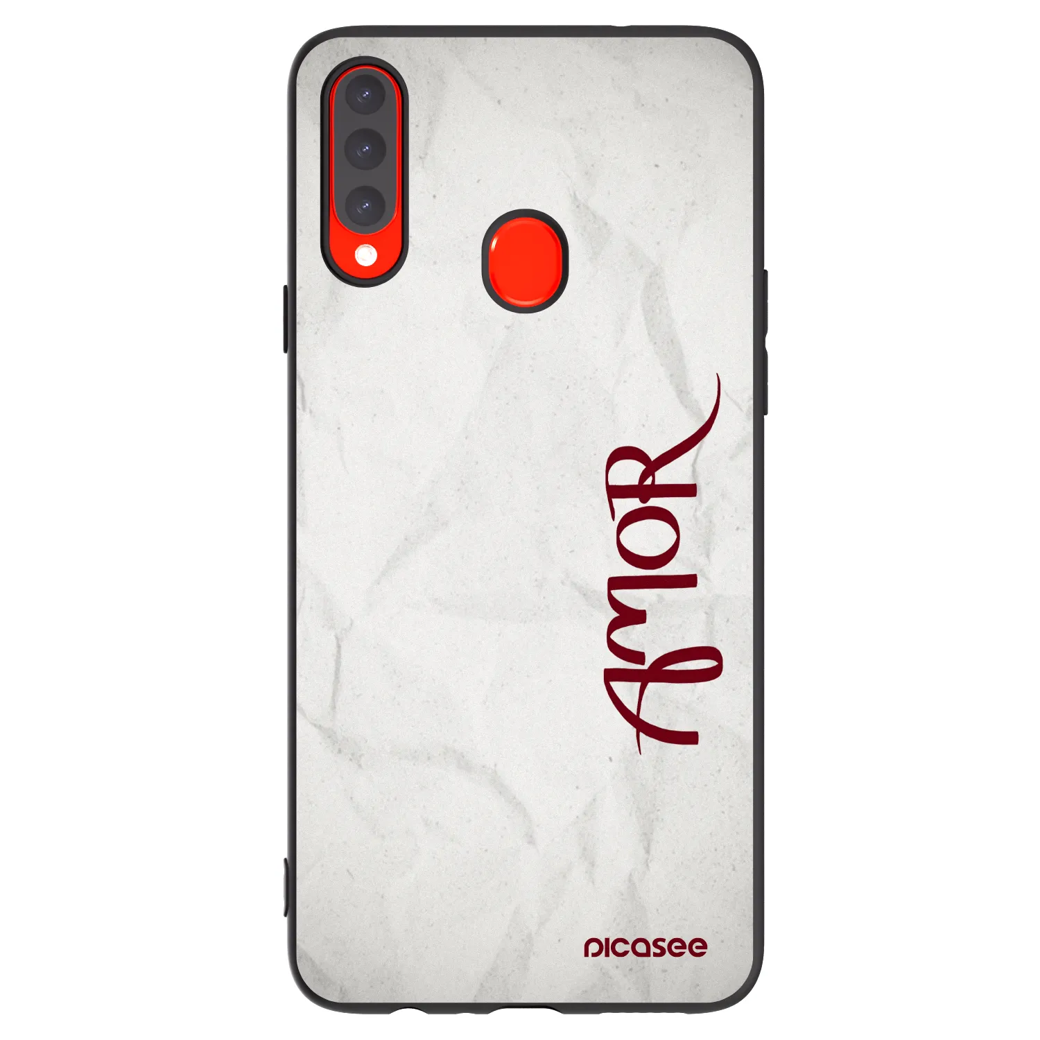 Picasee Samsung Galaxy A20s Hülle - Schwarzes Silikon - Amor