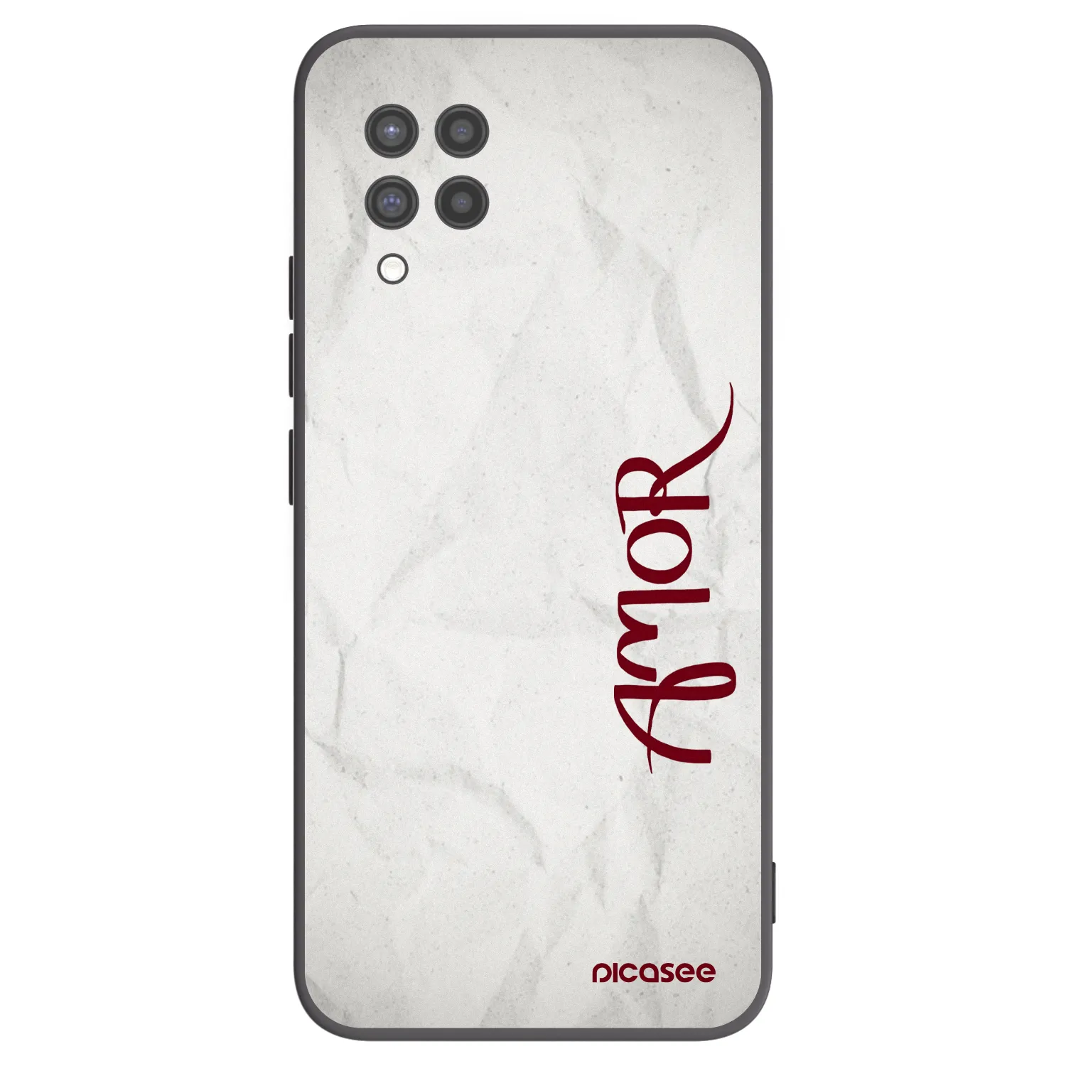 Picasee Samsung Galaxy A42 A426B Hülle - Schwarzes Silikon - Amor