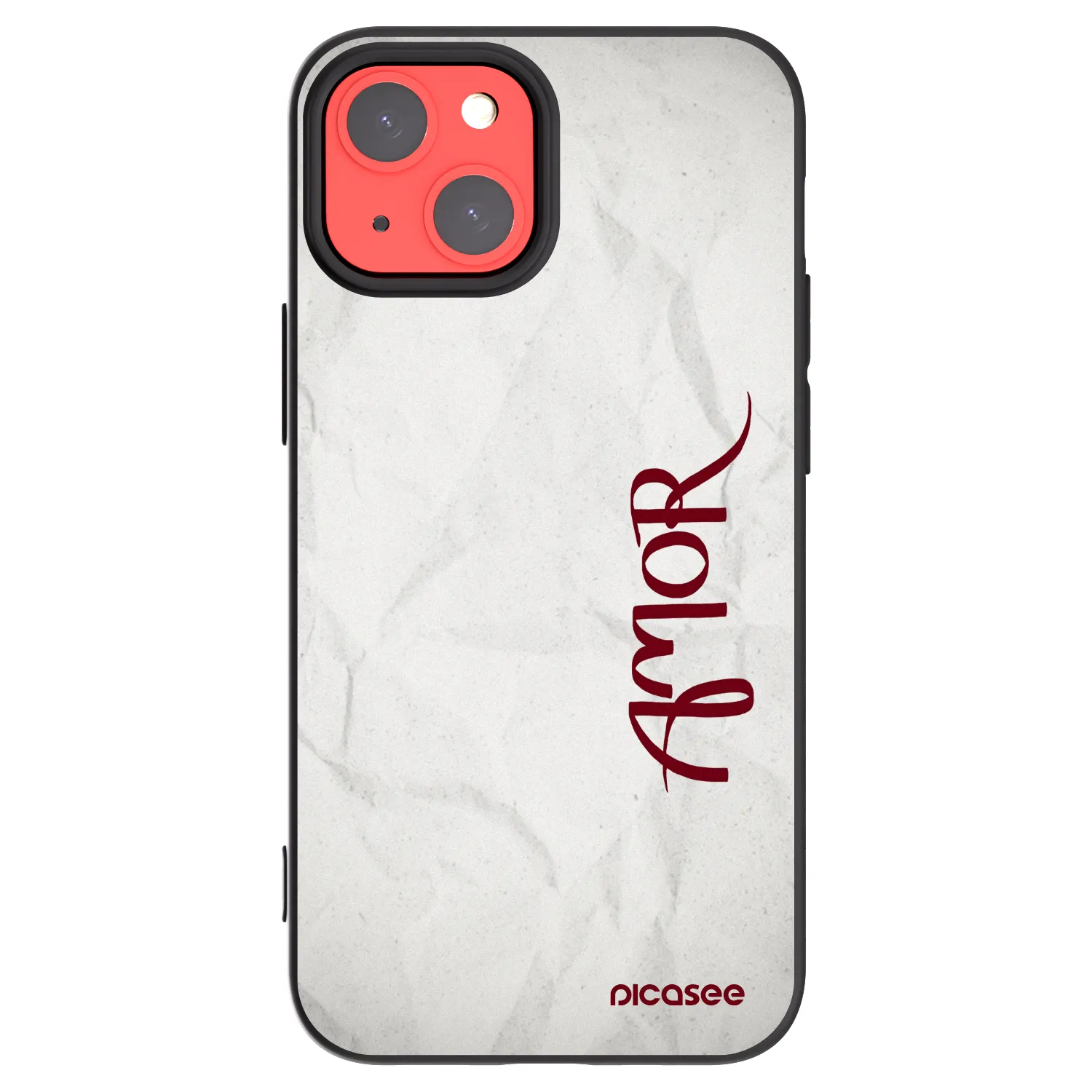 Picasee Apple iPhone 13 mini Hülle - Schwarzes Silikon - Amor