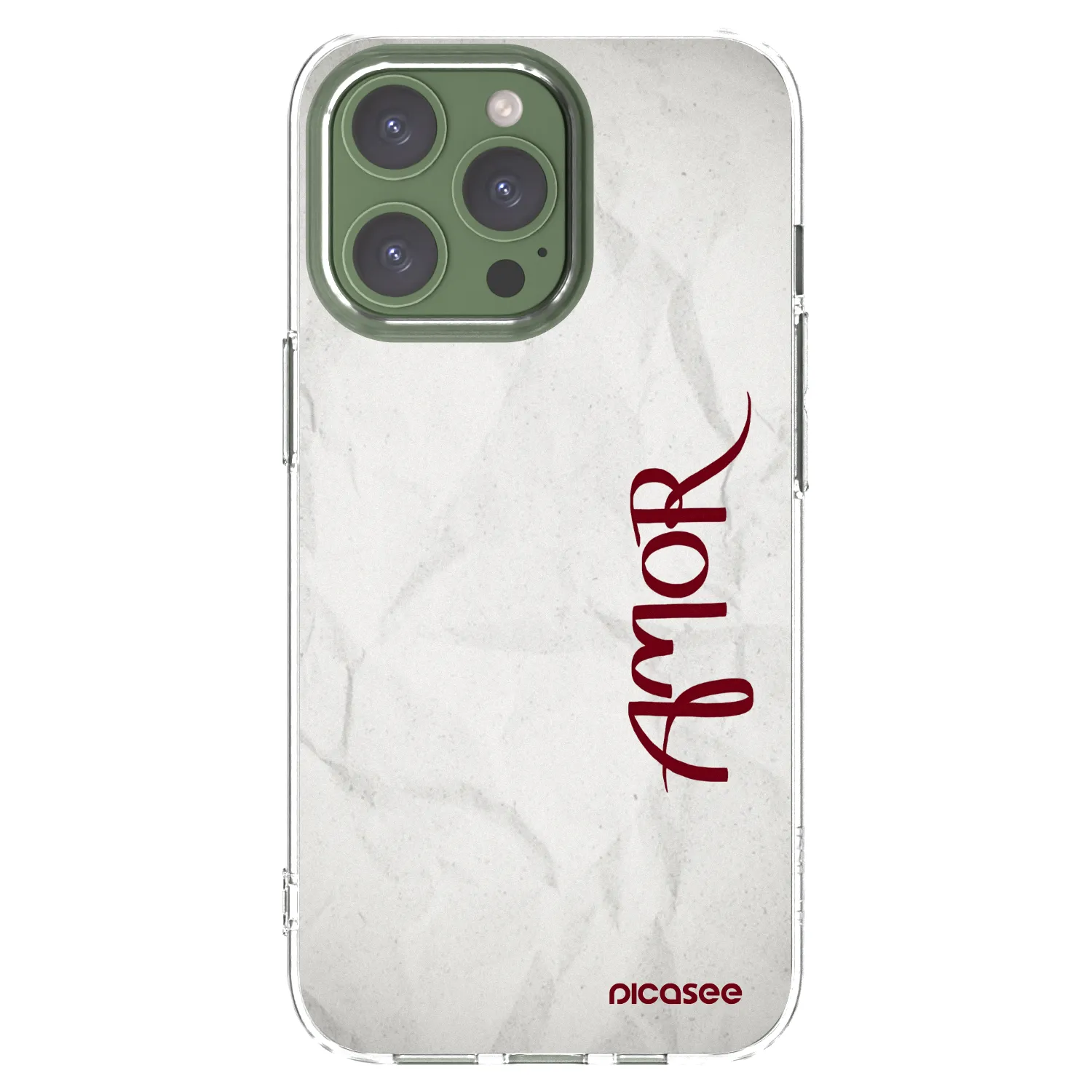 Picasee Apple iPhone 13 Pro Hülle - Transparentes Silikon - Amor