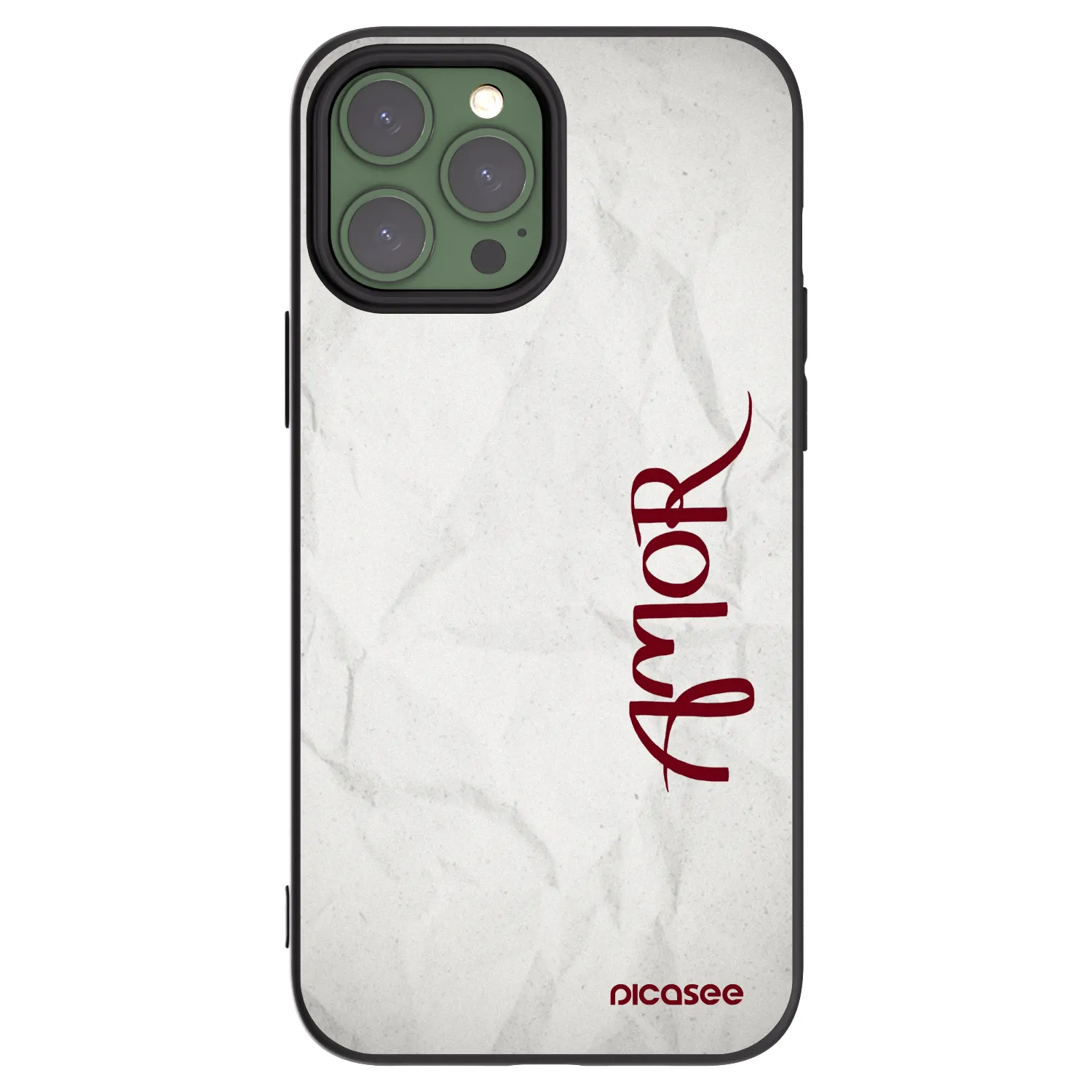 Picasee Apple iPhone 13 Pro Max Hülle - Schwarzes Silikon - Amor