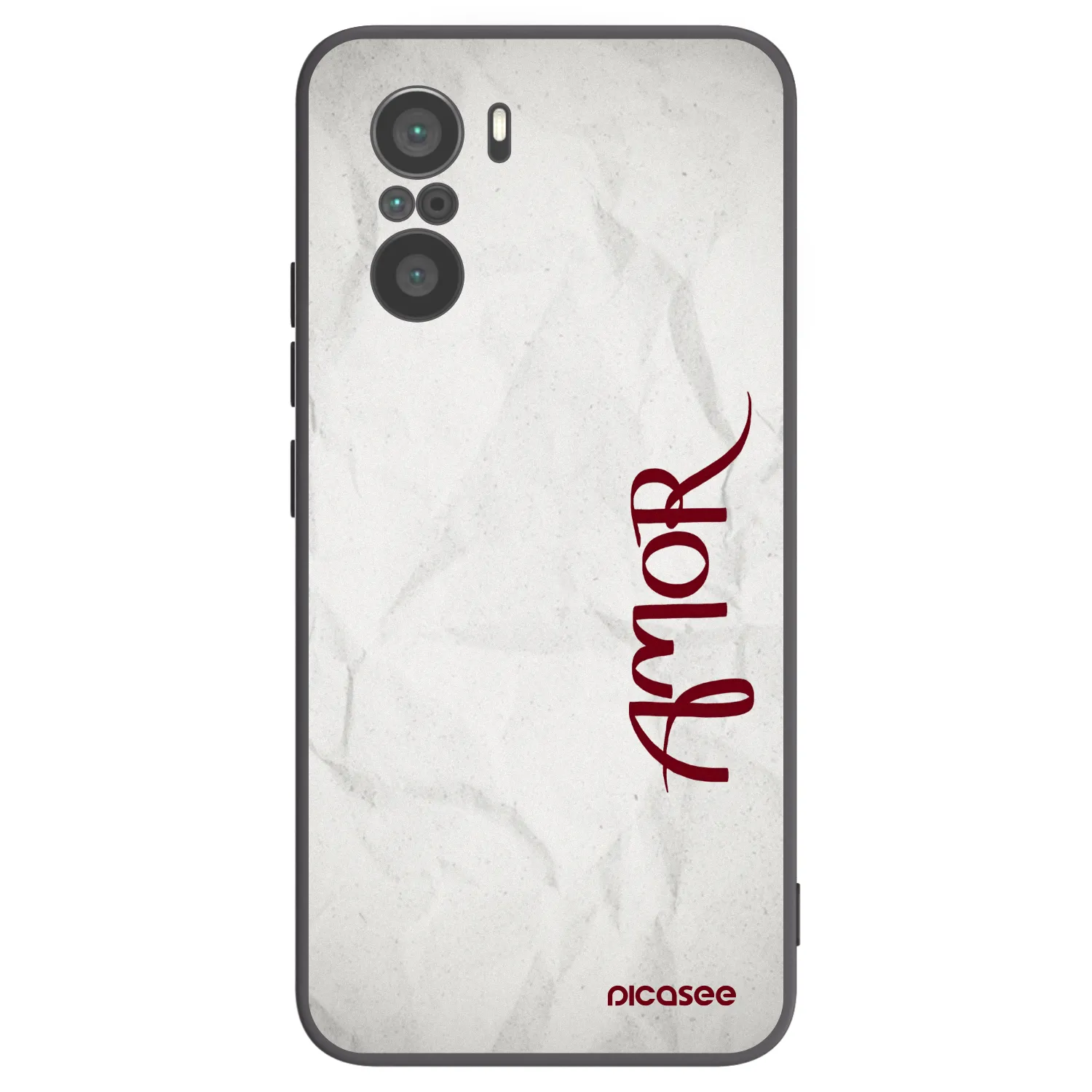 Picasee Xiaomi Poco F3 Hülle - Schwarzes Silikon - Amor