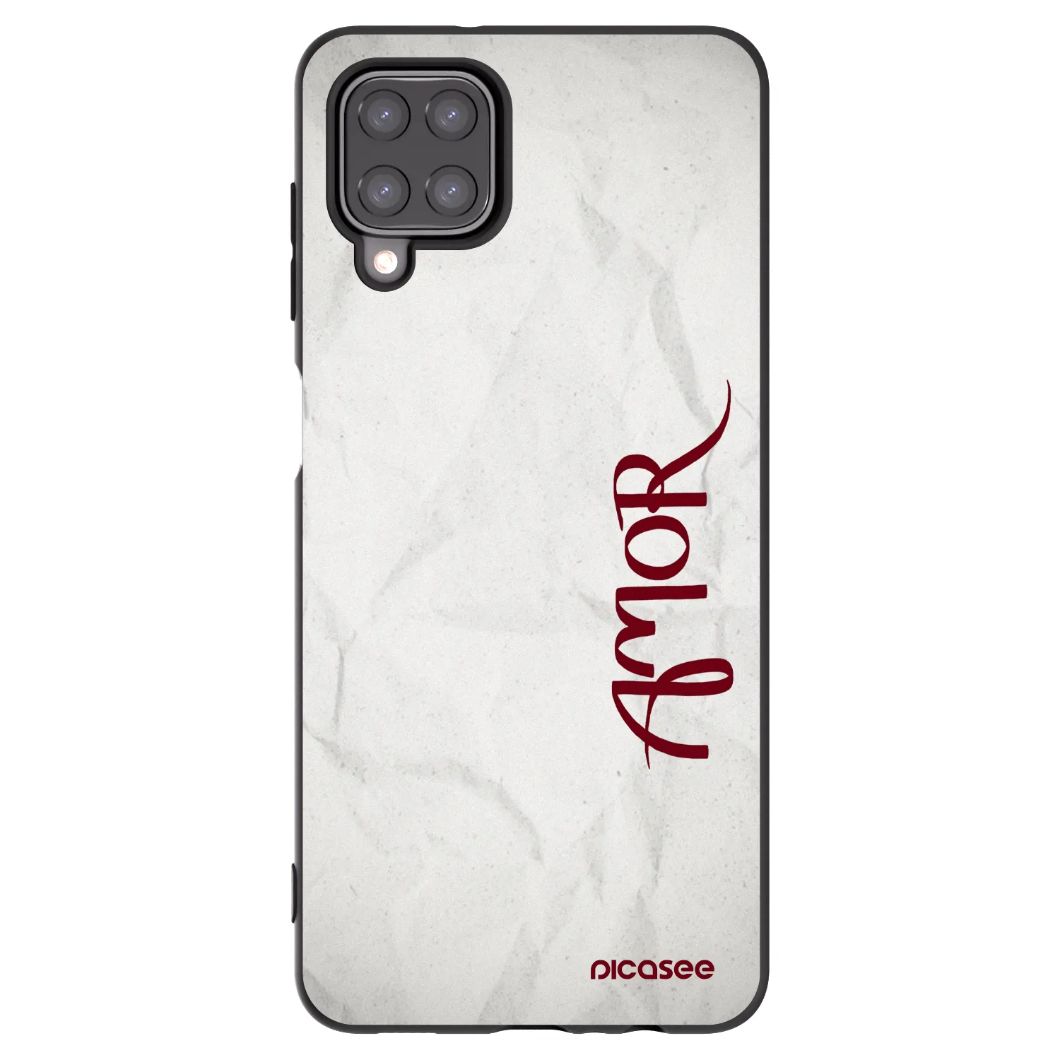 Picasee Samsung Galaxy M12 M127F Hülle - Schwarzes Silikon - Amor