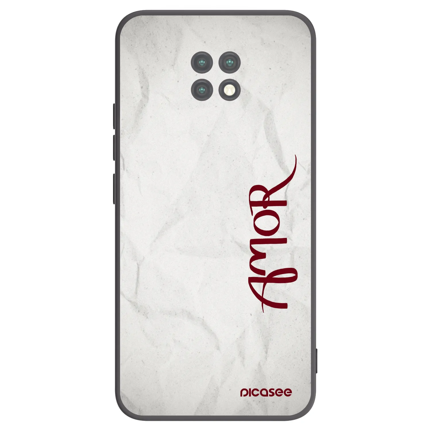 Picasee Xiaomi Redmi Note 9T Hülle - Schwarzes Silikon - Amor