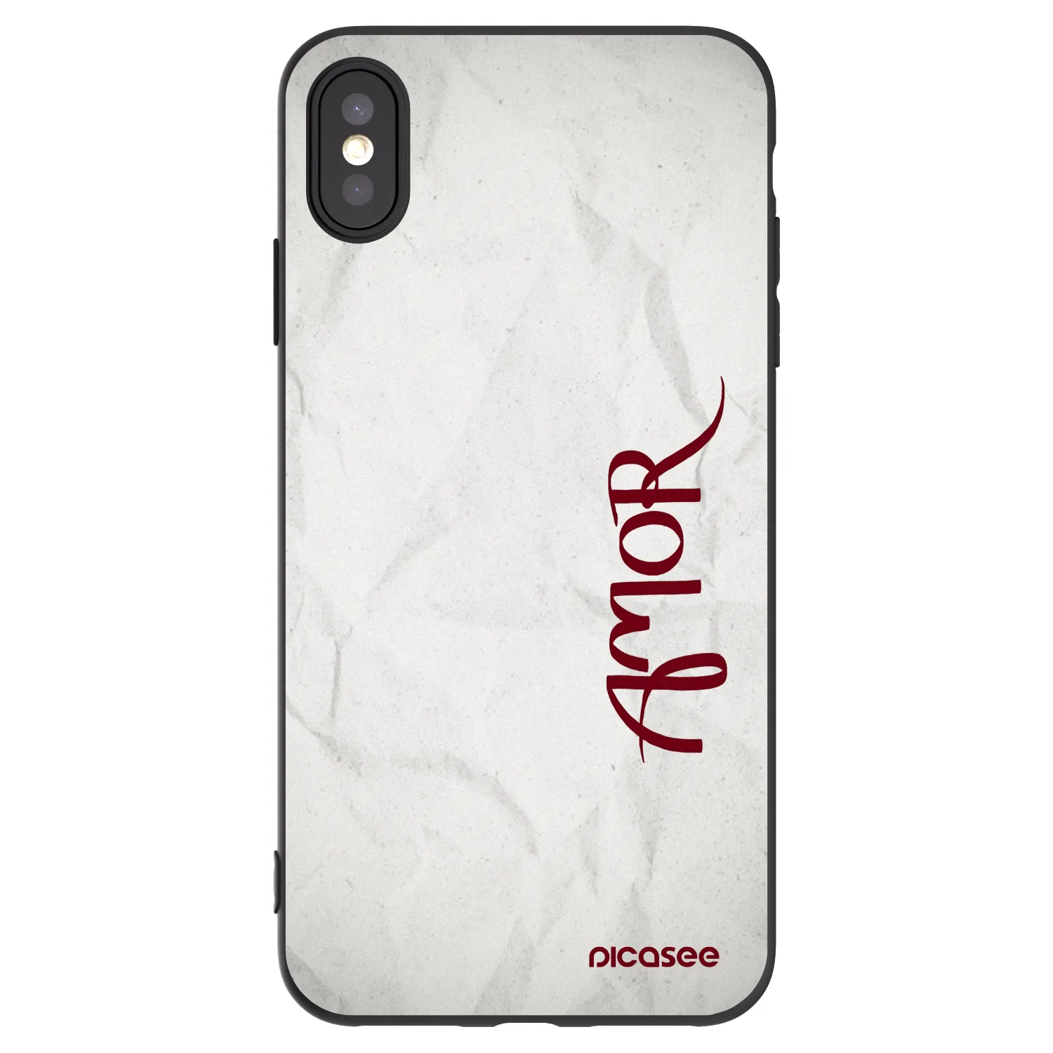 Picasee Apple iPhone XS Max Hülle - Schwarzes Silikon - Amor