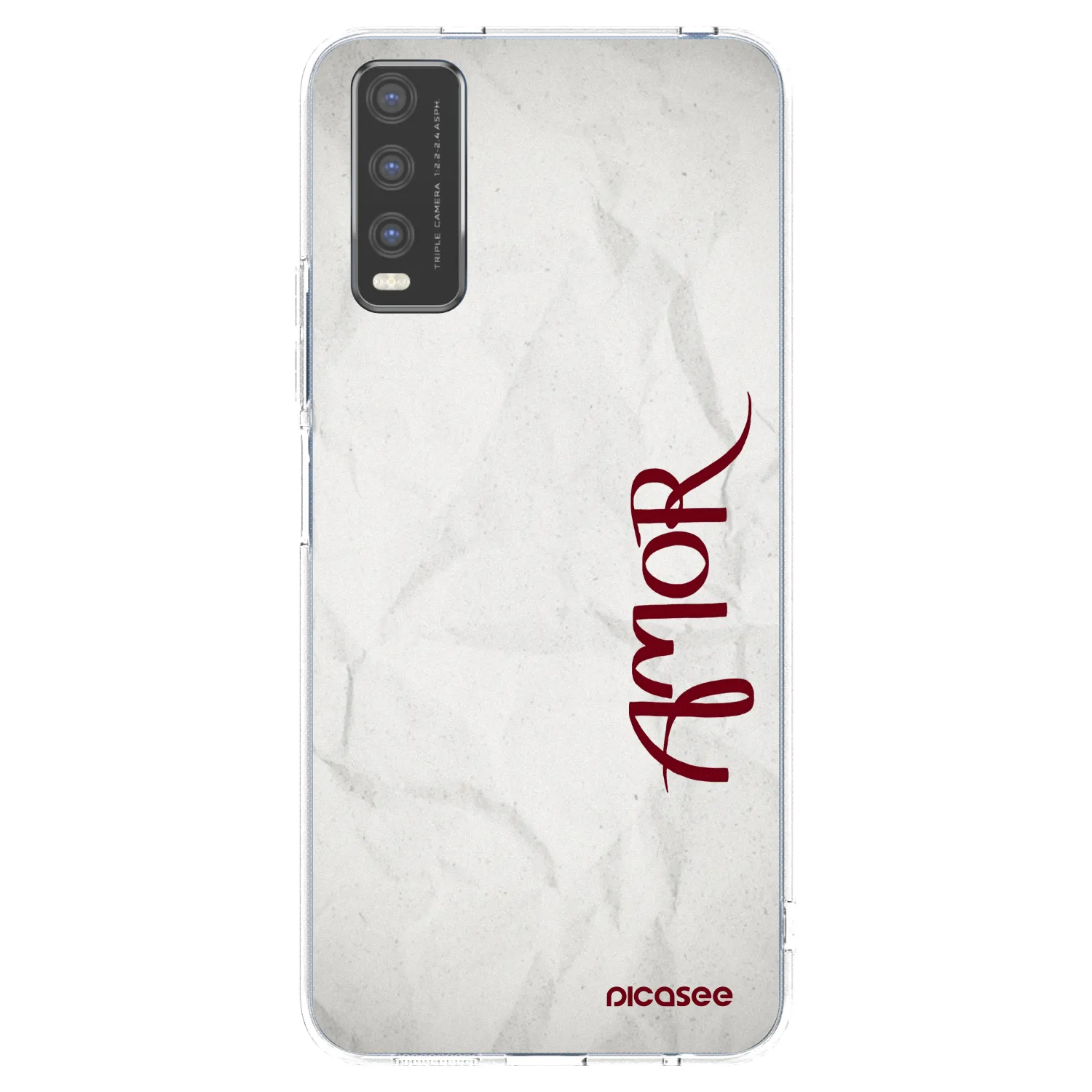 Picasee Vivo Y20s Hülle - Transparentes Silikon - Amor