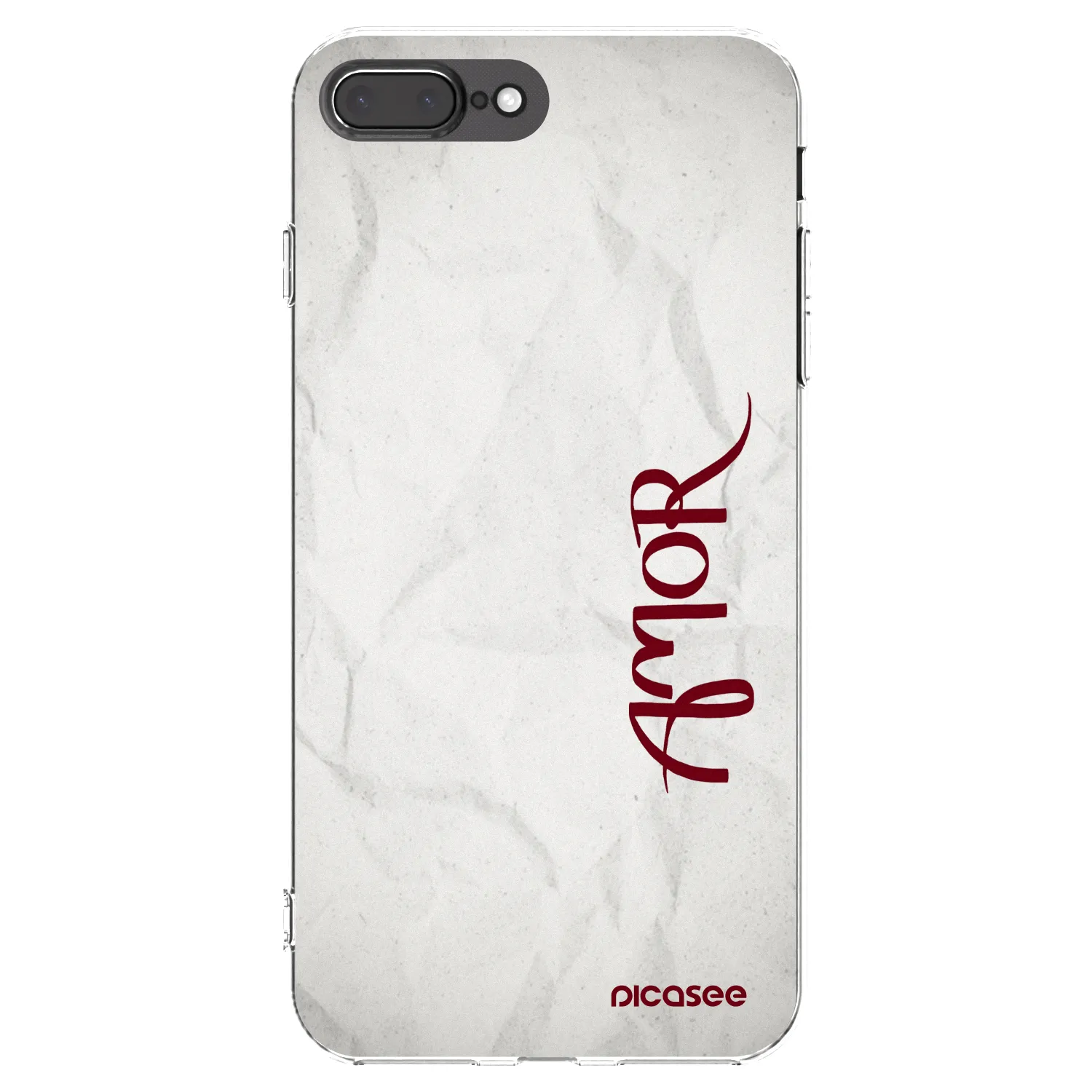 Picasee Apple iPhone 7 Plus Hülle - Transparentes Silikon - Amor