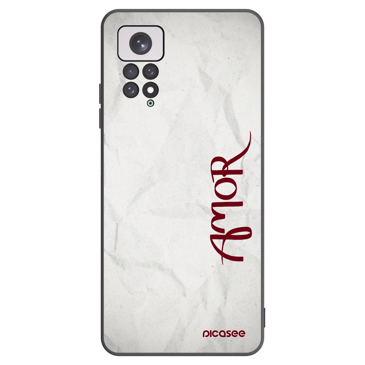 Picasee Xiaomi Redmi Note 11 Hülle - Schwarzes Silikon - Amor