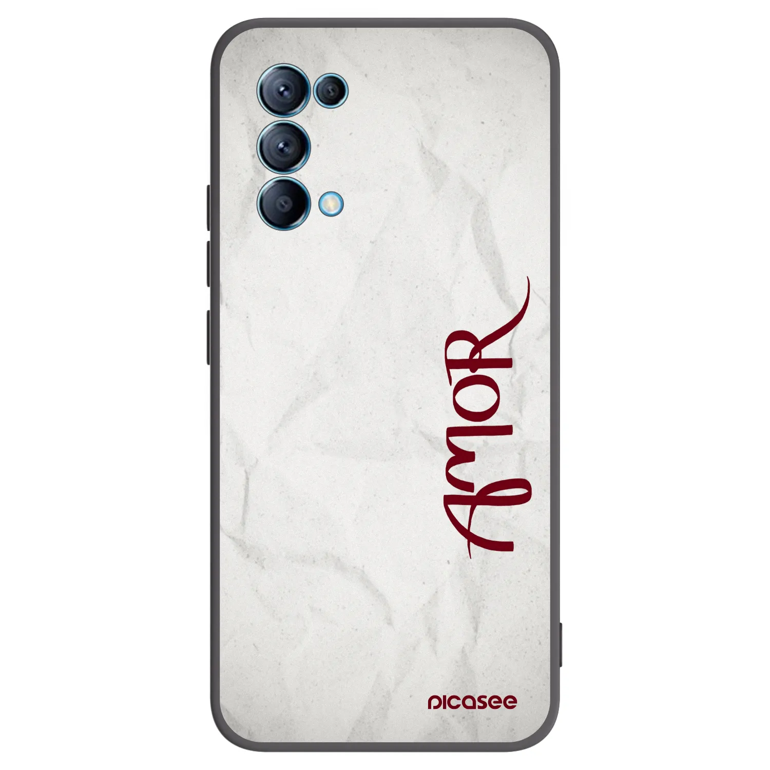 Picasee OPPO A16s Hülle - Schwarzes Silikon - Amor
