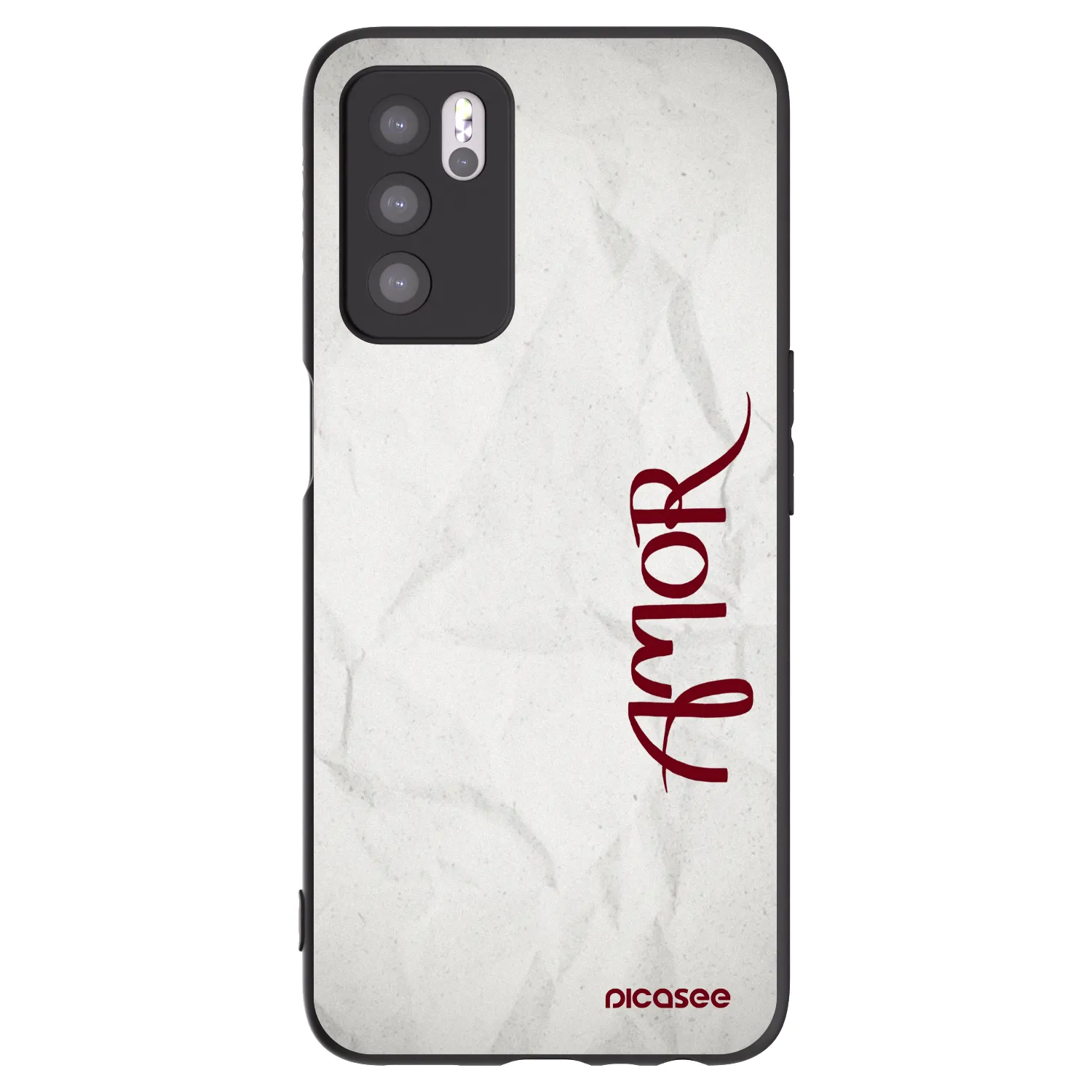 Picasee OPPO A16s Hülle - Schwarzes Silikon - Amor