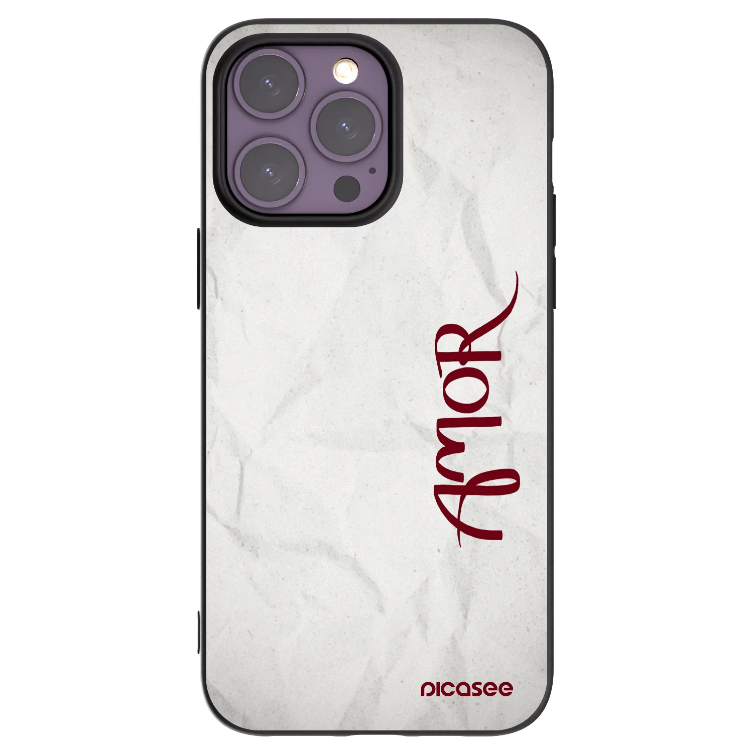 Picasee Apple iPhone 14 Pro Max Hülle - Schwarzes Silikon - Amor