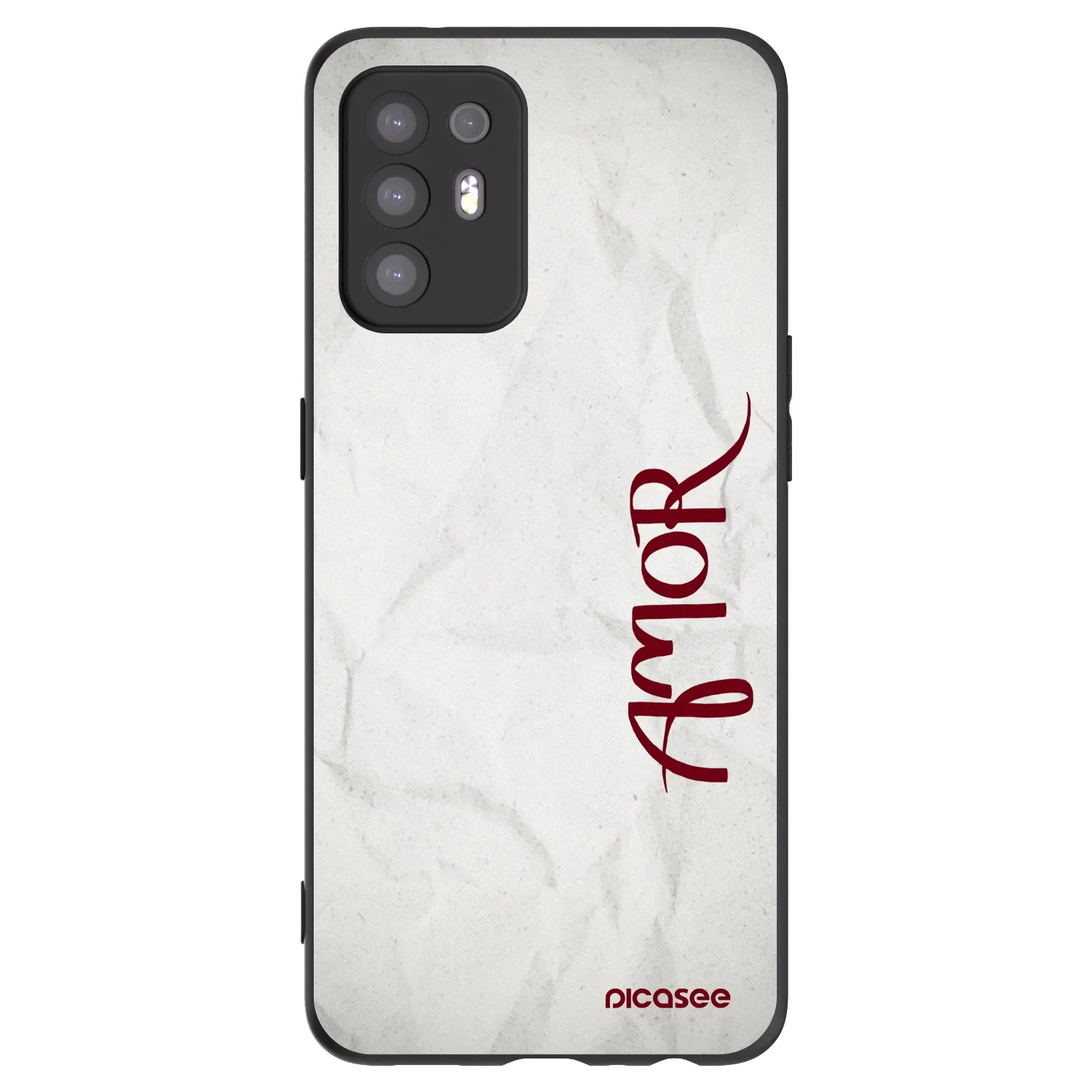 Picasee OPPO A94 5G Hülle - Schwarzes Silikon - Amor