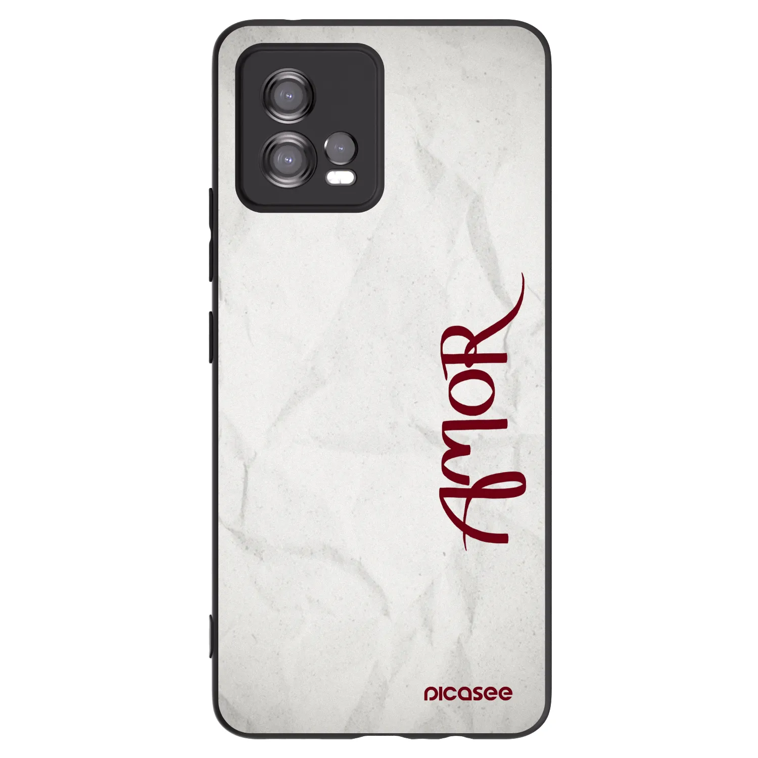 Picasee Motorola Moto G72 Hülle - Schwarzes Silikon - Amor