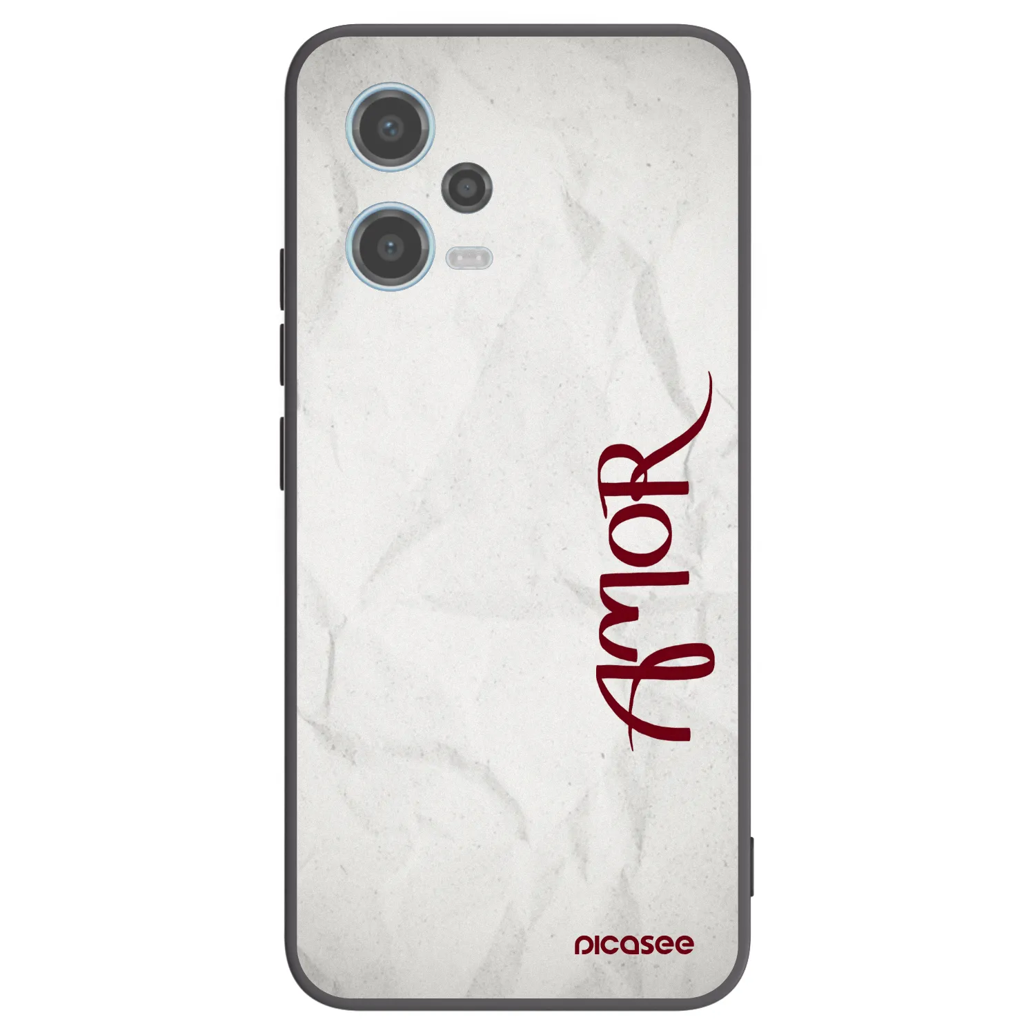 Picasee Xiaomi Redmi Note 12 5G Hülle - Schwarzes Silikon - Amor