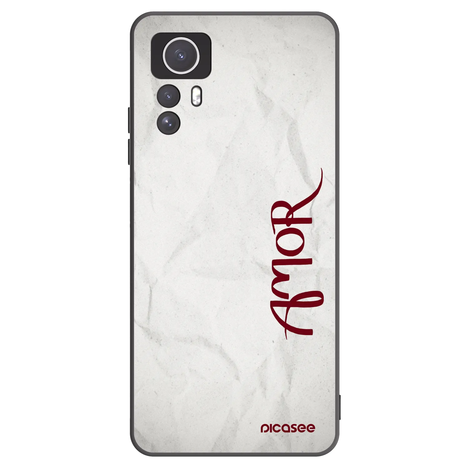 Picasee Xiaomi Redmi Note 12S Hülle - Schwarzes Silikon - Amor