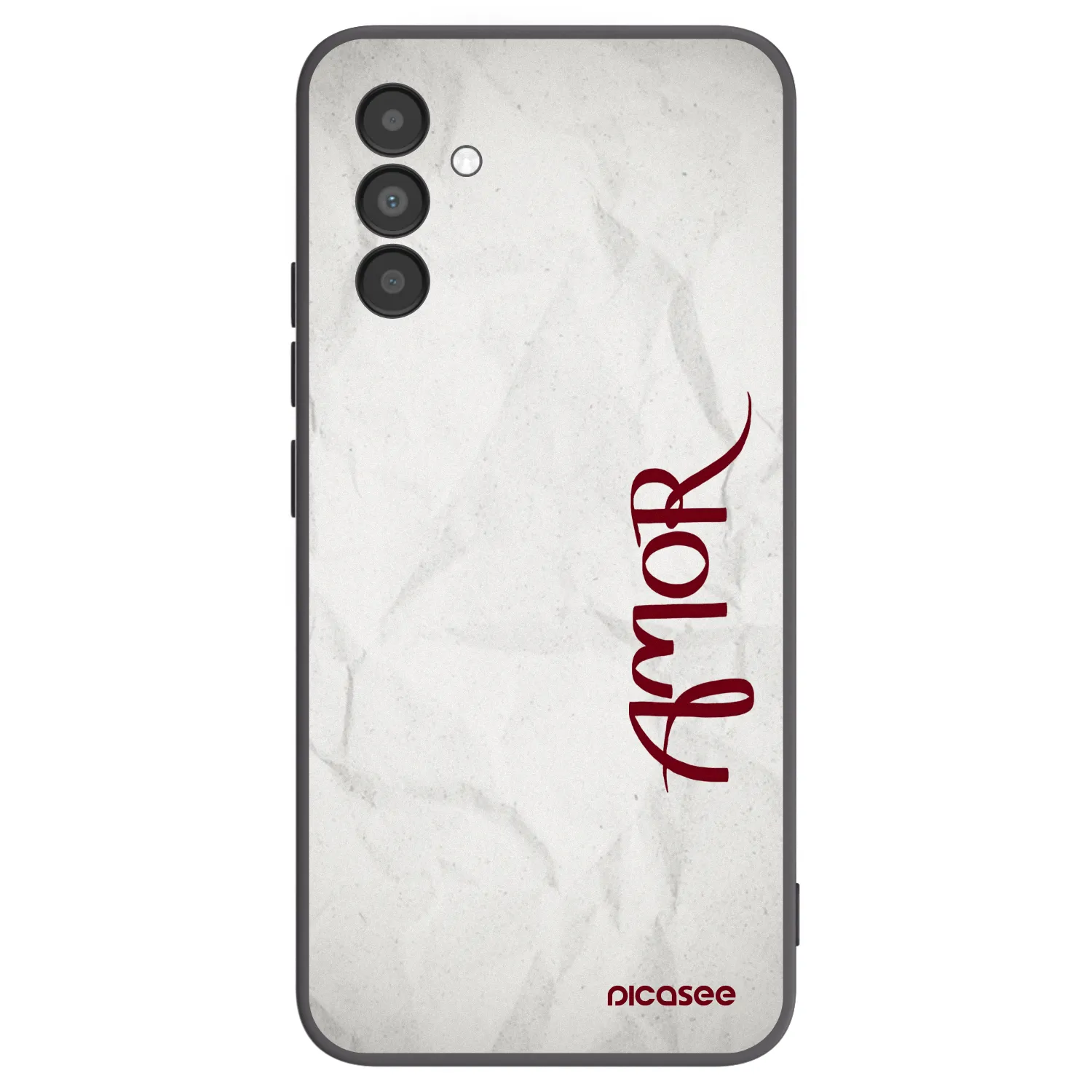 Picasee Samsung Galaxy A04s A047F Hülle - Schwarzes Silikon - Amor