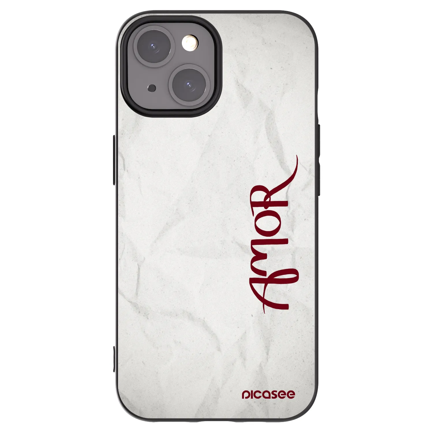Picasee Apple iPhone 15 Hülle - Schwarzes Silikon - Amor