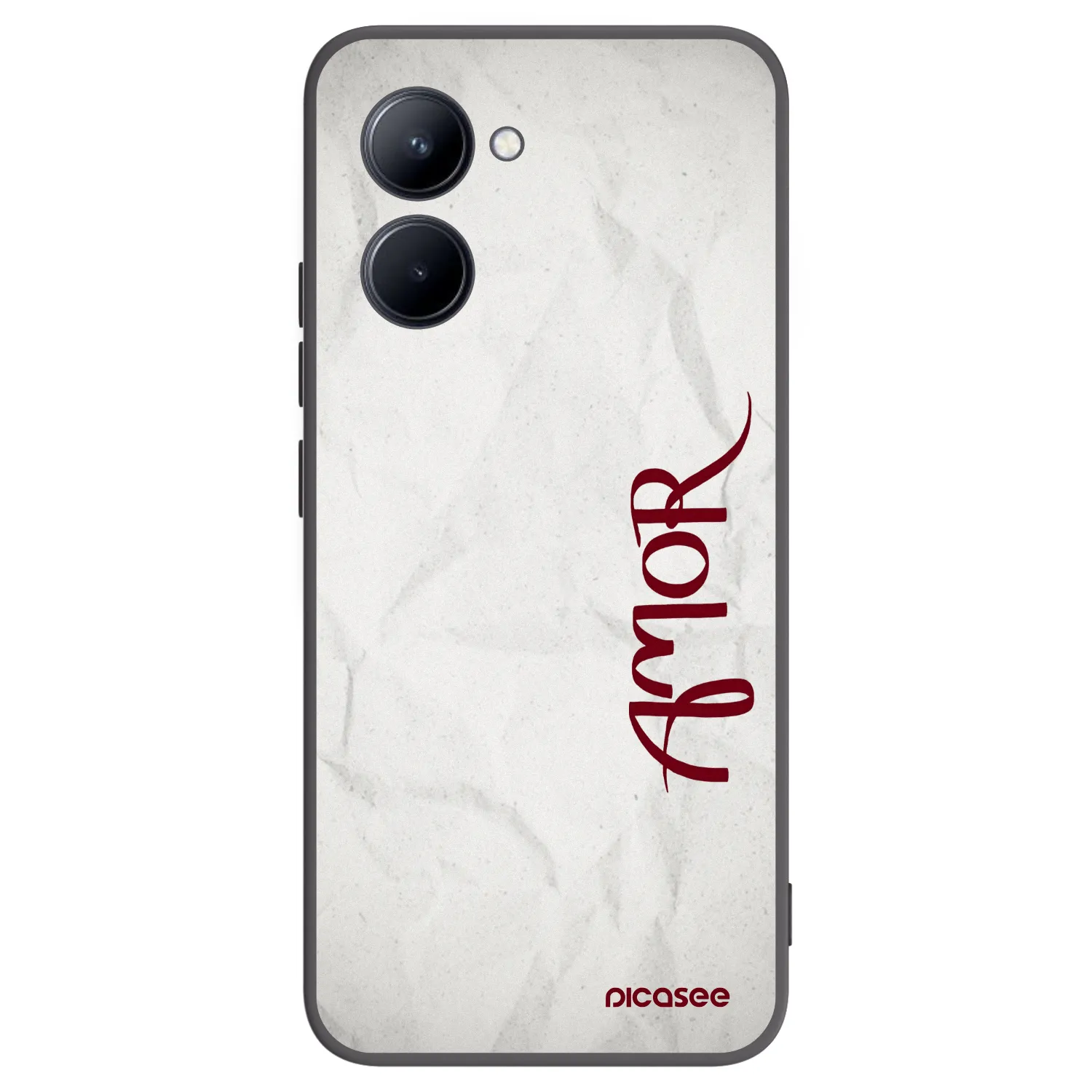 Picasee Realme C33 (2023) Hülle - Schwarzes Silikon - Amor