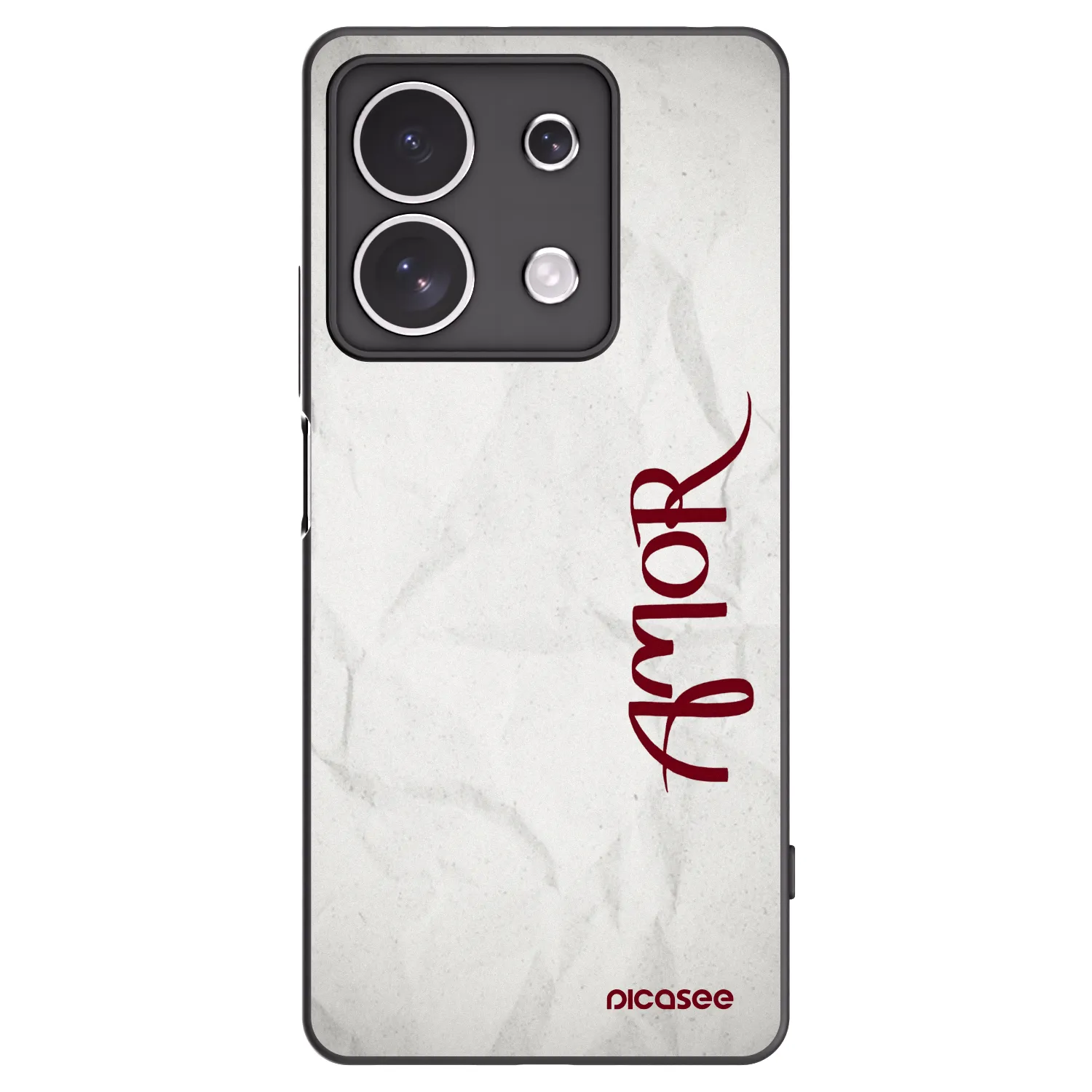 Picasee Xiaomi Redmi Note 13 4G Hülle - Schwarzes Silikon - Amor