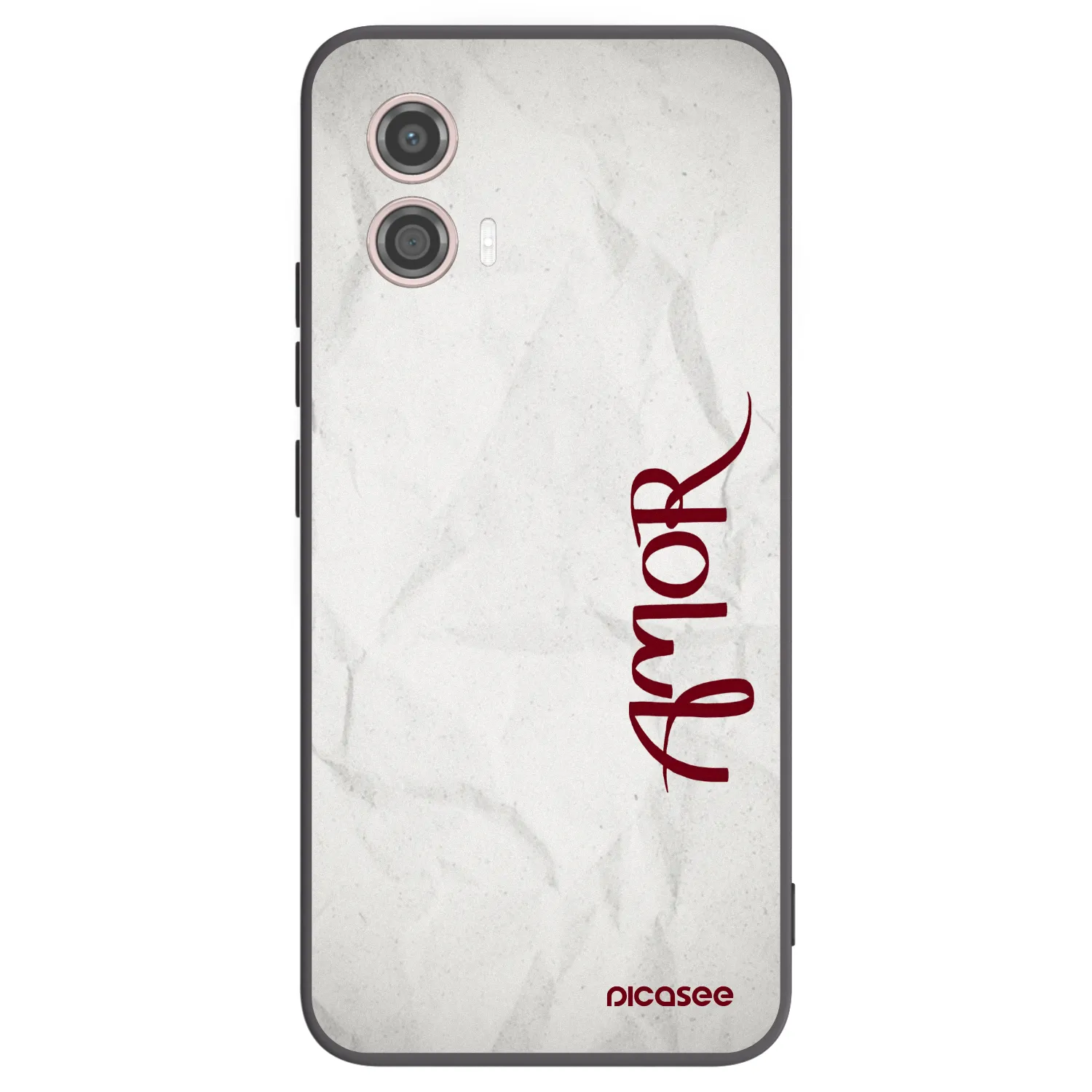 Picasee Motorola Moto G53 5G Hülle - Schwarzes Silikon - Amor
