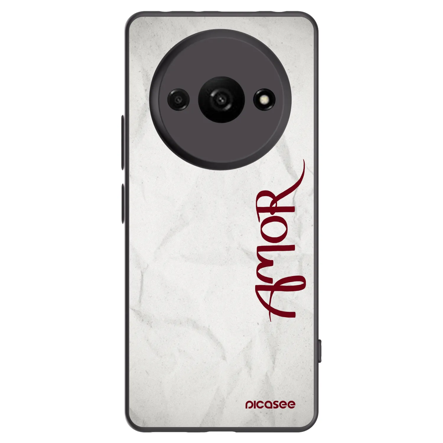 Picasee Xiaomi Redmi A3 Hülle - Schwarzes Silikon - Amor