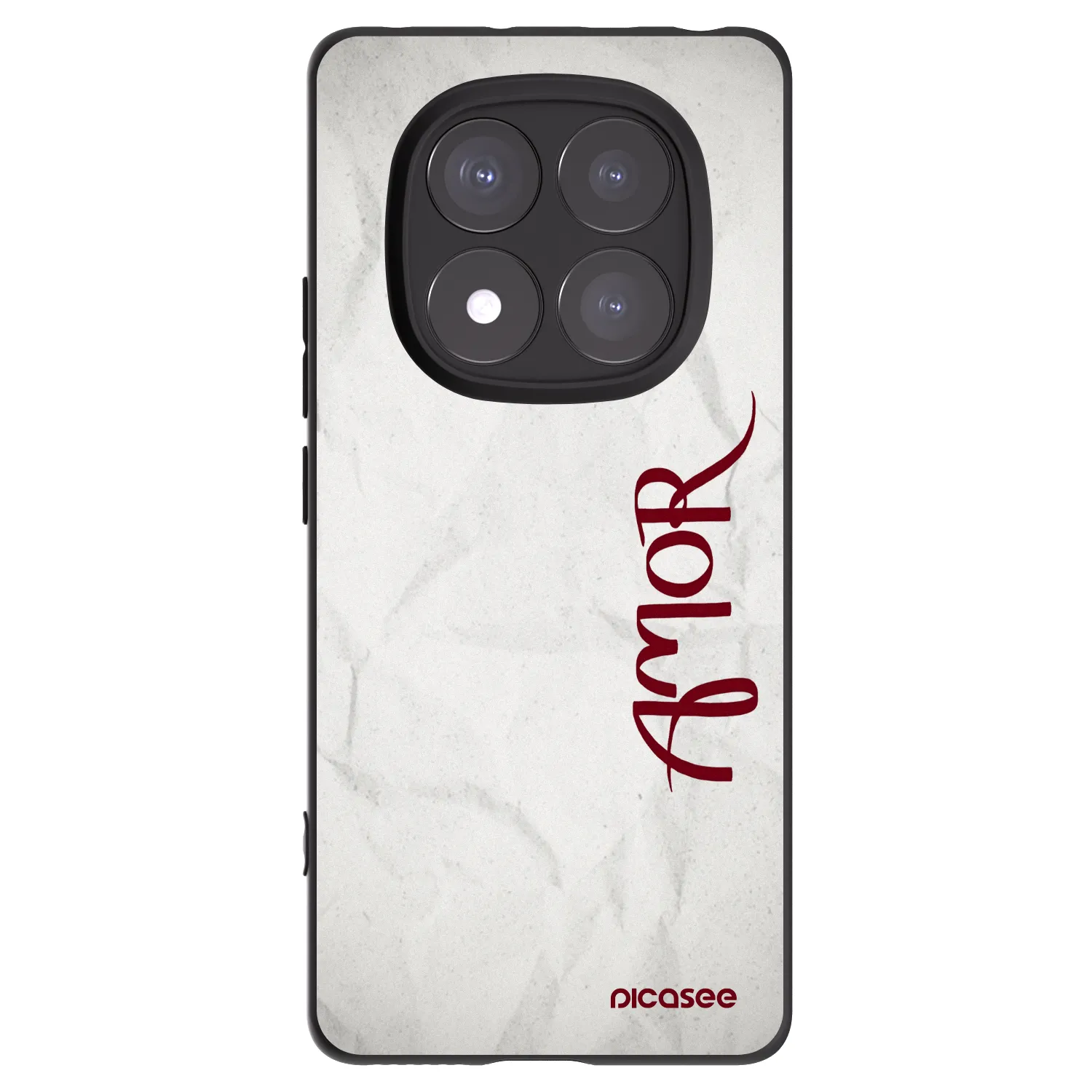 Picasee Xiaomi Redmi Note 14 Pro+ 5G Hülle - Schwarzes Silikon - Amor