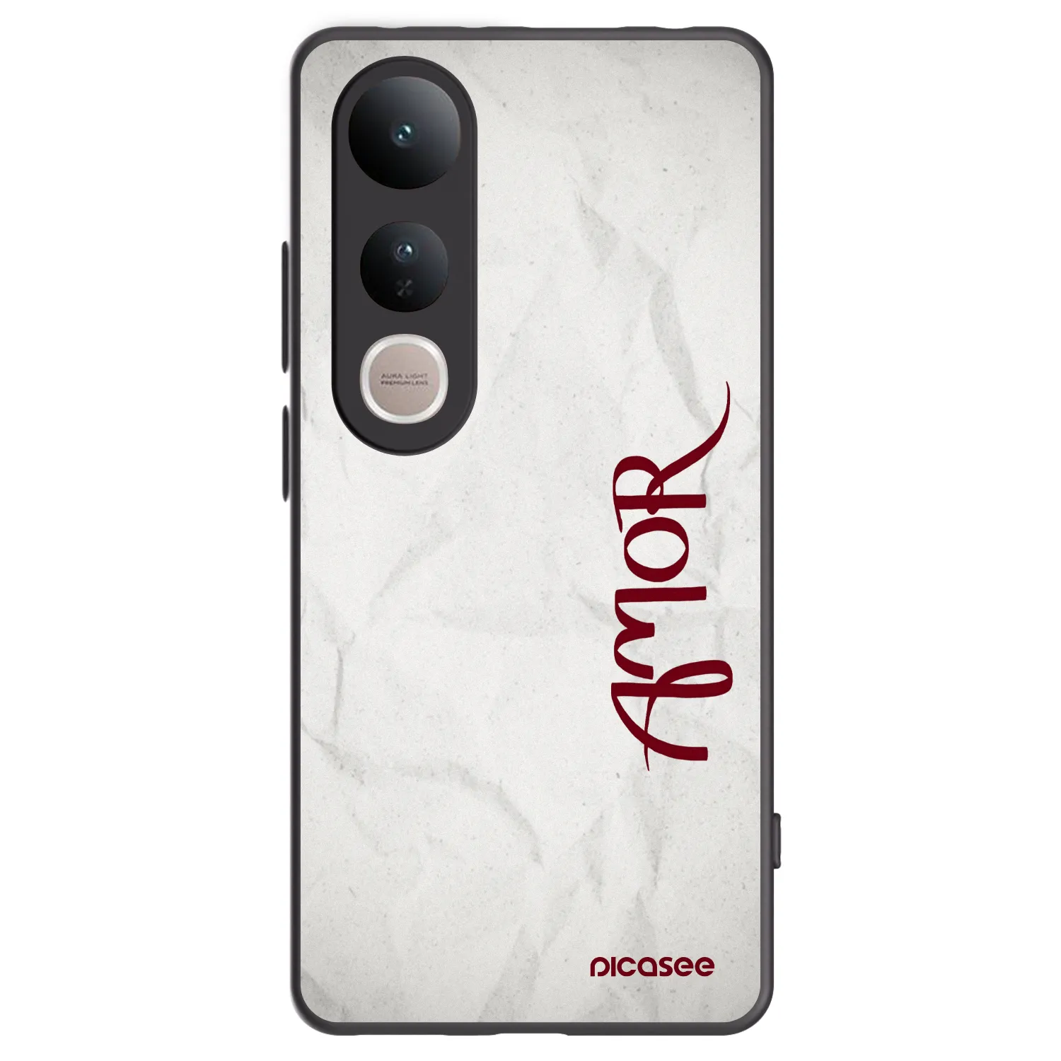Picasee Vivo V50 Lite 5G Hülle - Schwarzes Silikon - Amor
