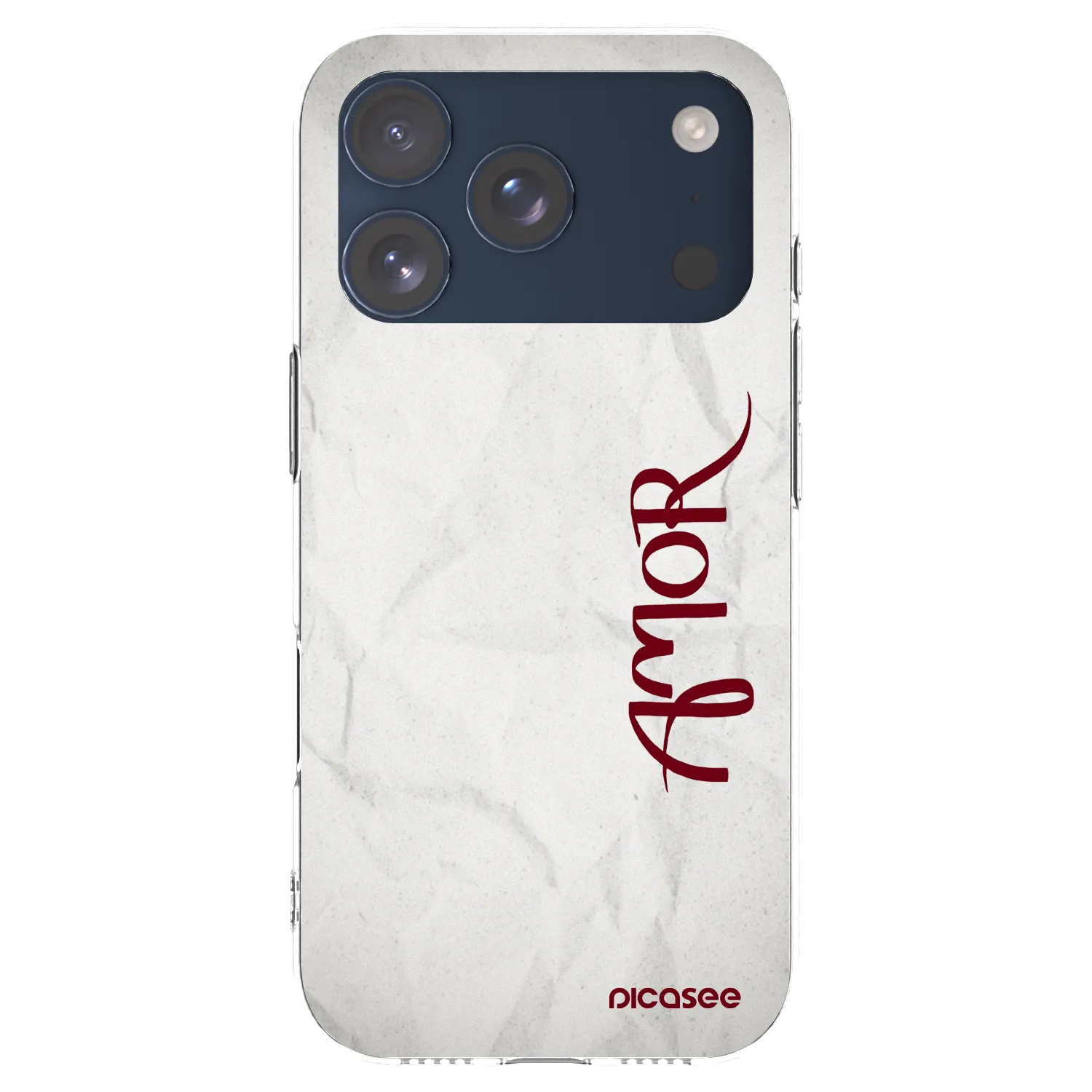 Picasee Apple iPhone 17 Pro Hülle - Transparentes Silikon - Amor