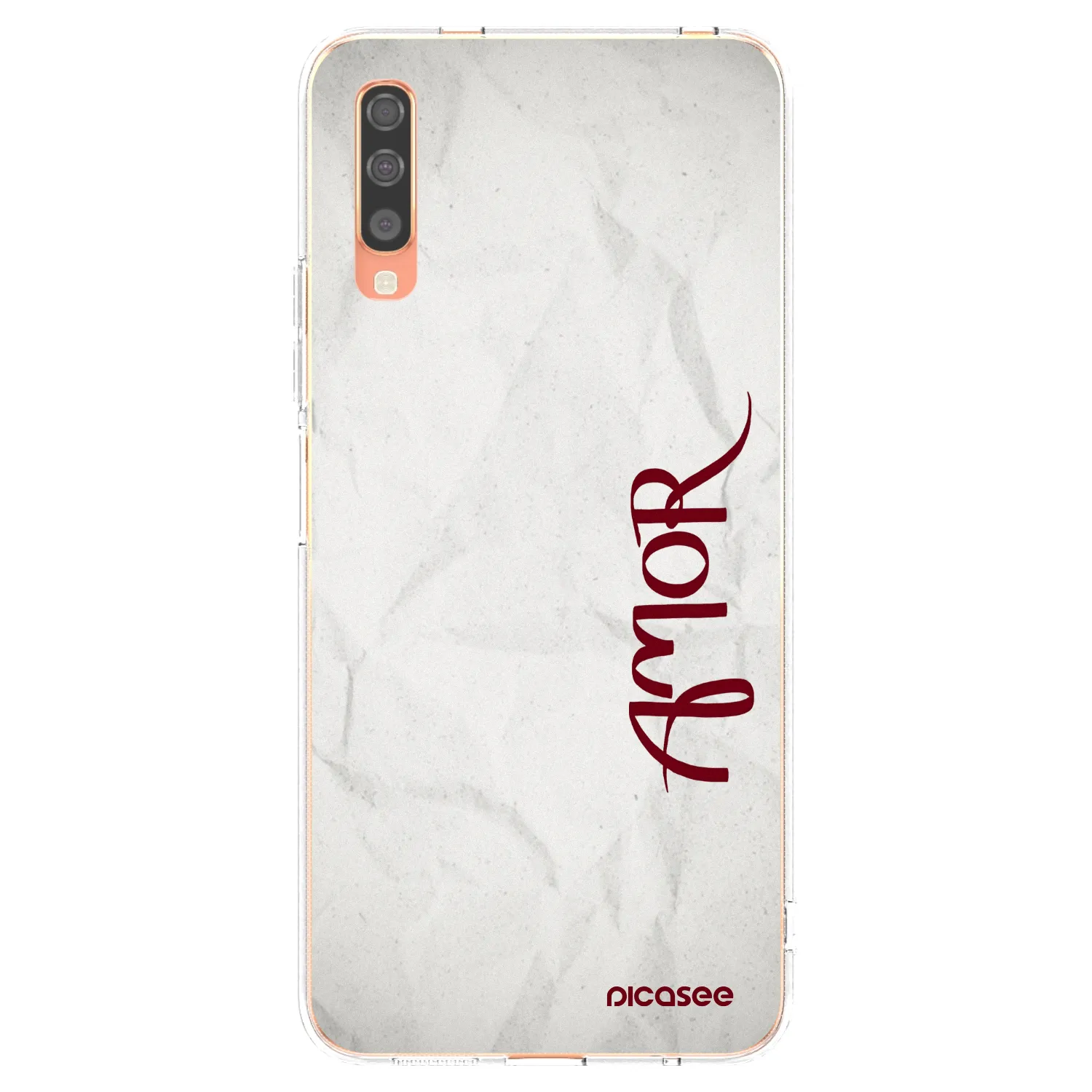 Picasee Samsung Galaxy A70 A705F Hülle - Transparentes Silikon - Amor