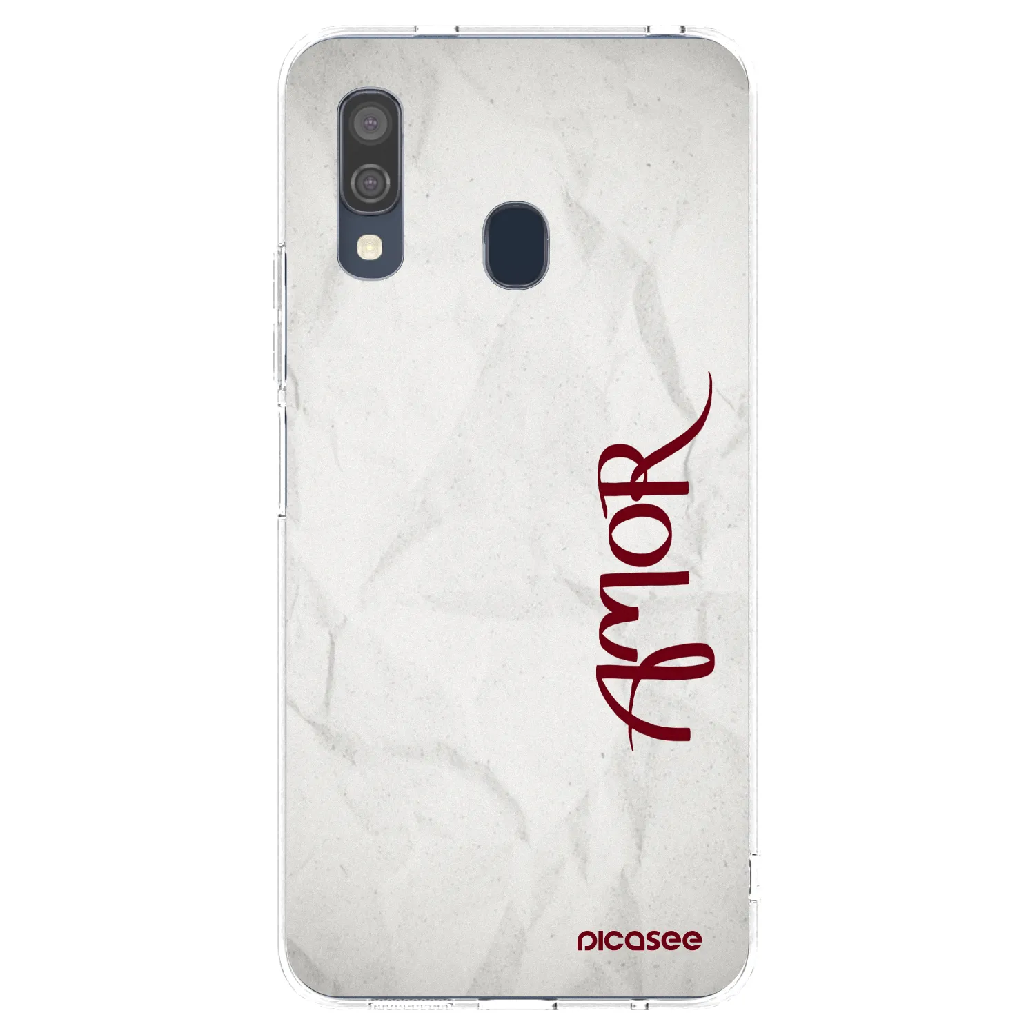 Picasee Samsung Galaxy A40 A405F Hülle - Transparentes Silikon - Amor