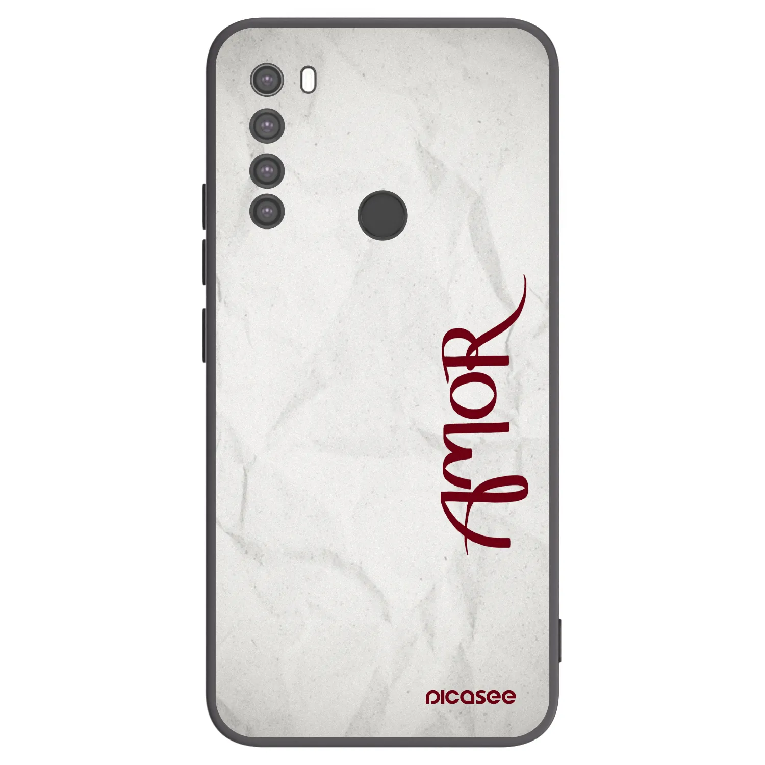 Picasee Xiaomi Redmi Note 8 Hülle - Schwarzes Silikon - Amor