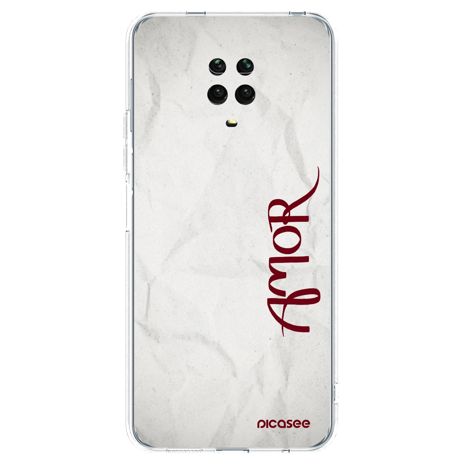 Picasee Xiaomi Redmi Note 9S Hülle - Transparentes Silikon - Amor