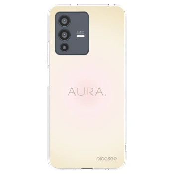 Picasee Vivo V23 5G Hülle - Transparentes Silikon - Aura