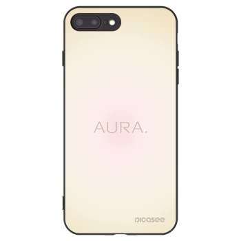 Picasee Apple iPhone 8 Plus Hülle - Schwarzes Silikon - Aura